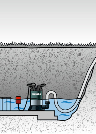 Bomba de presión sumergible Metabo TDP 7501 S 1000 vatios 7500 l/h 3,4 bar (0250750100)