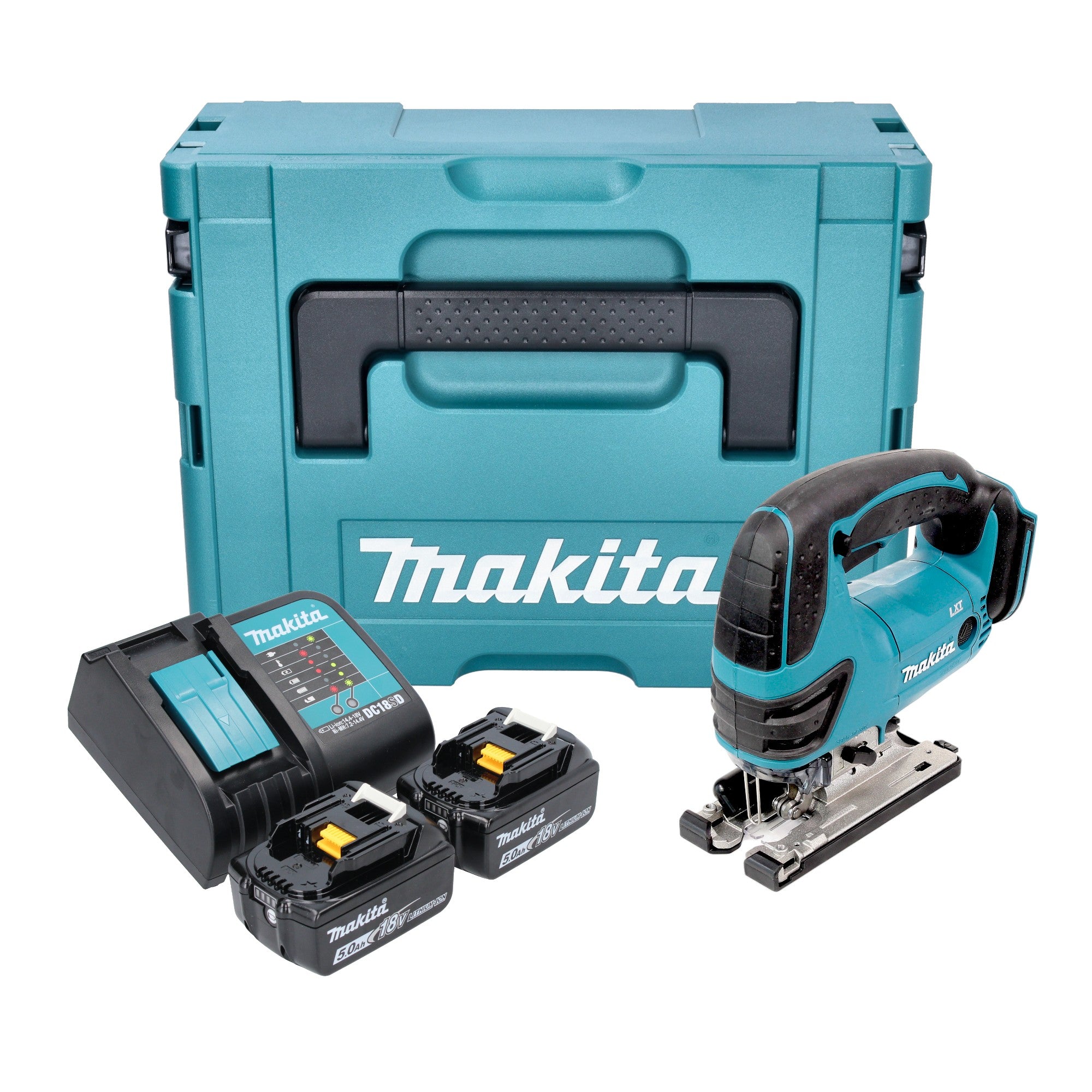 Makita DJV 180 STXJ Akku Stichsaege 18 V 135 mm 2x Akku 5 0 Ah Ladegeraet Makpac 0 - toolbrothers