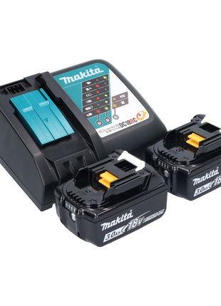 Makita DLX 2278 RFJ Kit combiné batterie + Perceuse-visseuse à percussion 54 Nm DHP 484 + Marteau perforateur 1,2 J DHR 171 + 2x batterie 3,0 Ah + chargeur + Makpac