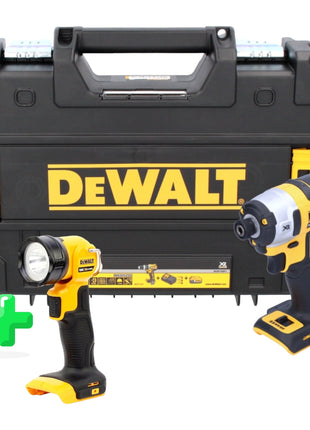 DeWalt DCF 887 NT Clé à choc sans fil 18 V 205 Nm 1/4'' Brushless + TSTAK + DeWalt DCL 040 18V XR Li-Ion Lampe sans fil