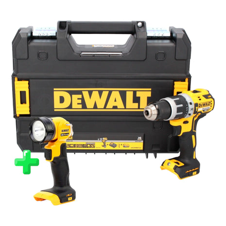 DeWalt DCD 796 NT Perceuse-visseuse à percussion sans fil 18 V 70 Nm Brushless + TSTAK + DeWalt DCL 040 18V XR Lampe rechargeable Li-Ion