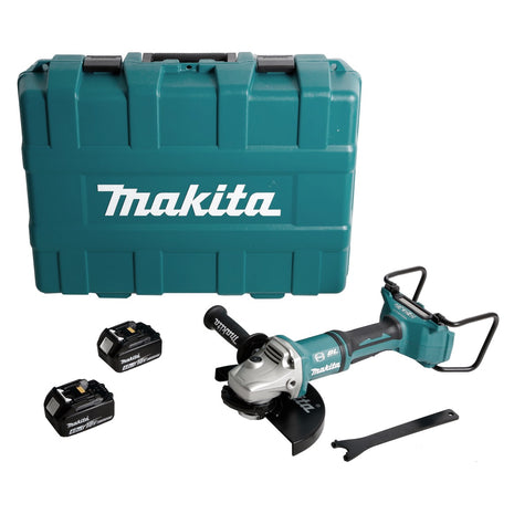 Makita DGA 900 MKX2 Akku Winkelschleifer 36V ( 2x18V ) 230mm Brushless + 2x Akku 4,0Ah + Ezynut + Koffer - ohne Ladegerät - Toolbrothers