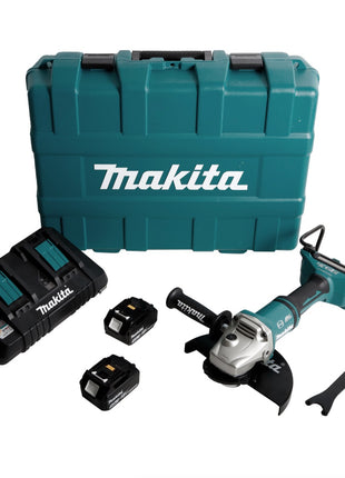 Makita DGA 900 PTKX2 Akku Winkelschleifer 36V 2x18V 230mm Brushless 2x Akku 5 0Ah Doppelladegeraet Ezynut Koffer 1 - toolbrothers