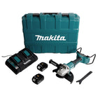 Makita DGA 900 PGKX2 Akku Winkelschleifer 36V ( 2x18V ) 230mm Brushless + 2x Akku 6,0Ah + Doppelladegerät + Ezynut + Koffer - Toolbrothers