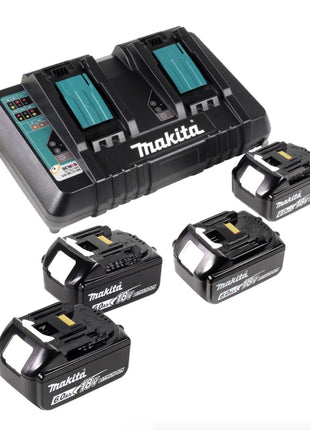 Makita DGA 900 G4KX2 Akku Winkelschleifer 36V ( 2x18V ) 230mm Brushless + 4x Akku 6,0Ah + Doppelladegerät + Ezynut + Koffer - Toolbrothers