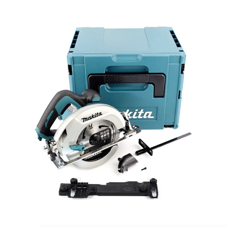 Makita HS 7601 J 1200 W Handkreissäge im Makpac mit 190 mm MForce Sägeblatt + Makita Führungsschienenadapter C - Toolbrothers