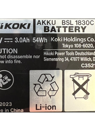 Hikoki BSL1830C 2x akumulator 18 V 3,0 Ah / 3000 mAh Li-ion ( 339783 )