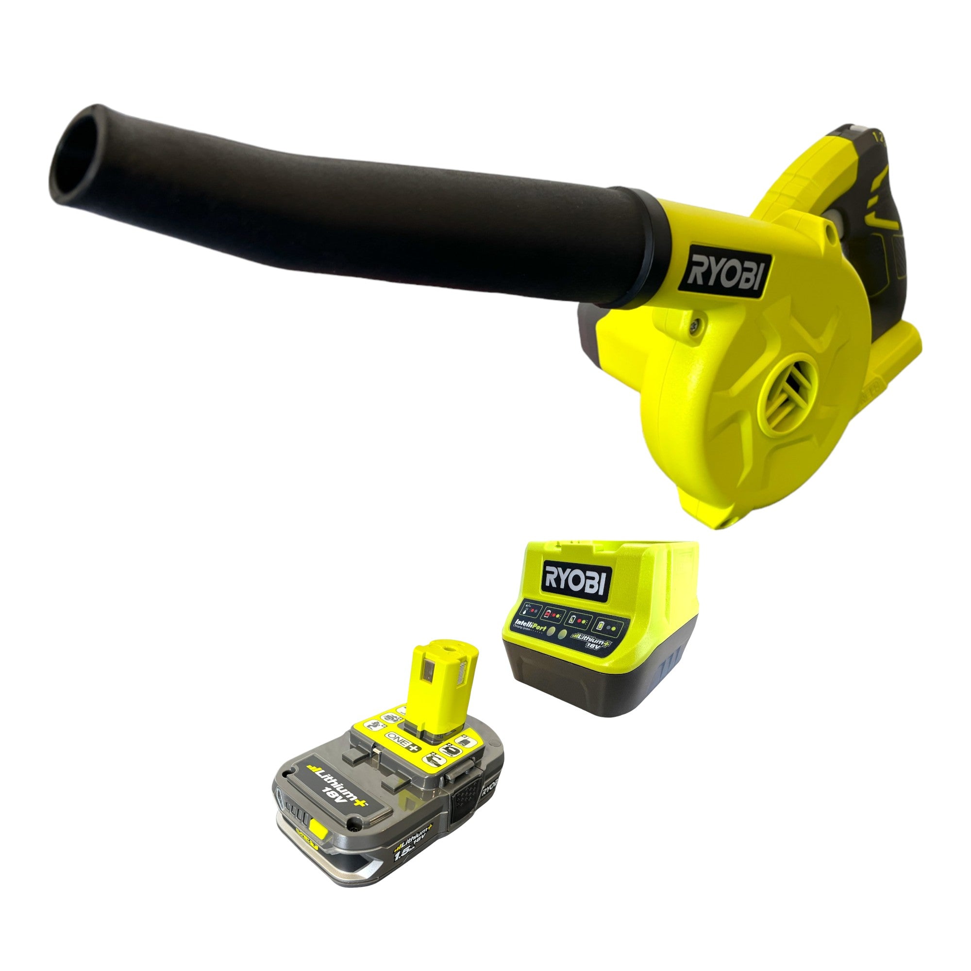 RYOBI R18TB 115 Akku Geblaese 18 V 200 km h 1x Akku 1 5 Ah Ladegeraet 0 - toolbrothers