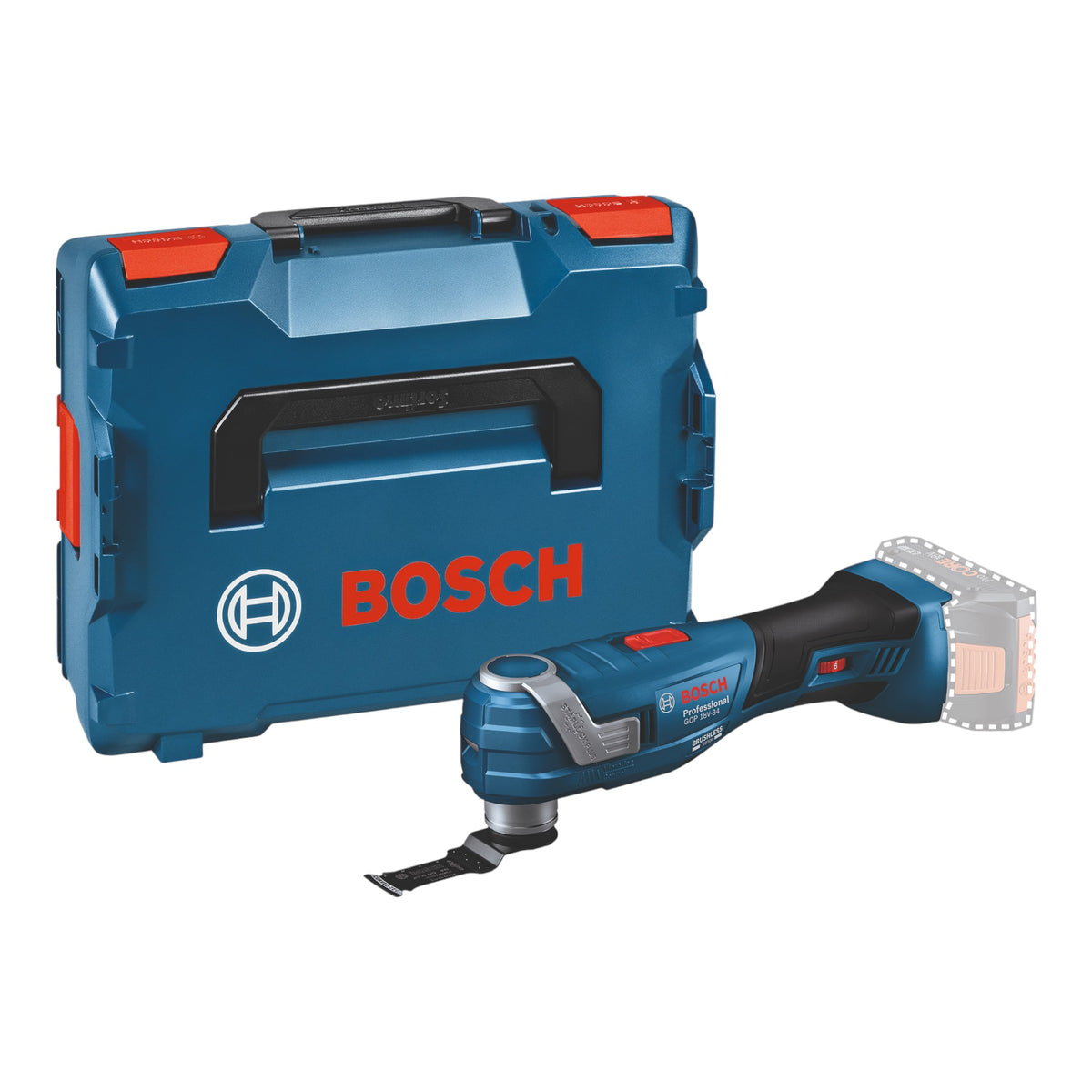 Bosch GOP 18V-34 Professional Multi Cutter a batteria 18 V StarlockPlus ( 06018G2000 ) Brushless + L-Boxx - senza batteria, senza caricabatteria