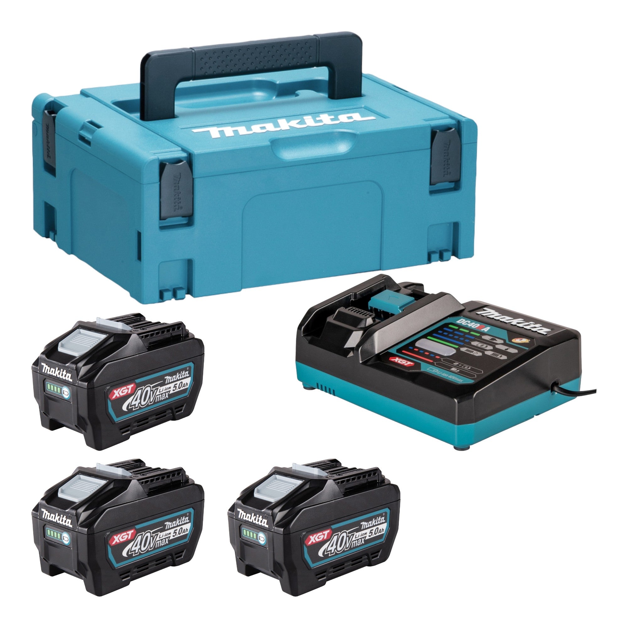 Makita Power Source Kit 3x BL 4050 F Akku 40 V max 5 0 Ah XGT DC 40 RA Ladegeraet Makpac 0 - toolbrothers