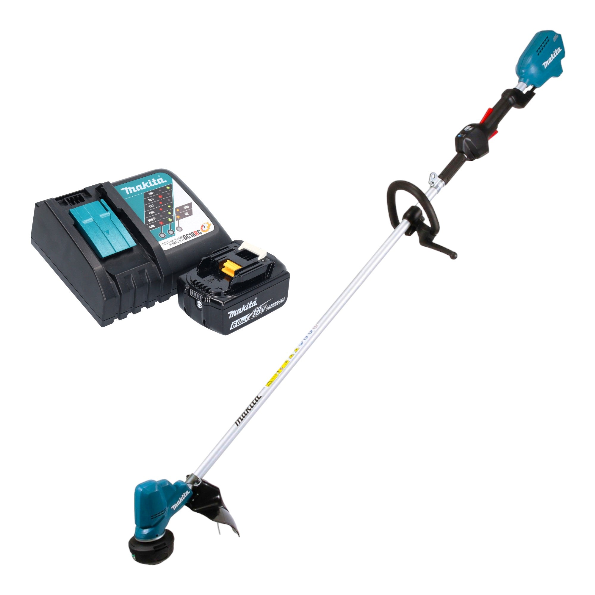 Makita DUR 190 LRGX3 Akku Rasentrimmer 18 V 300 mm Brushless 1x Akku 6 0 Ah Ladegeraet 0 - toolbrothers
