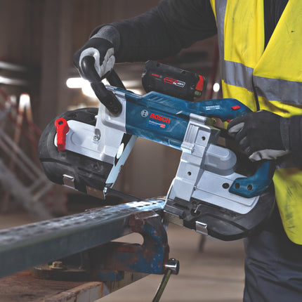 Bosch GCB 18V-127 Sega a nastro professionale a batteria 18 V 127 x 127 mm Brushless Solo ( 06012B7000 ) - senza batteria, senza caricabatterie