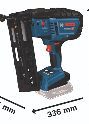 Bosch GNH 18V-64-2 M Professional Akku Holznagler 18 V 1,6 x 32 - 64 mm Brushless + L-Boxx ( 0601482001 ) - ohne Akku, ohne Ladegerät