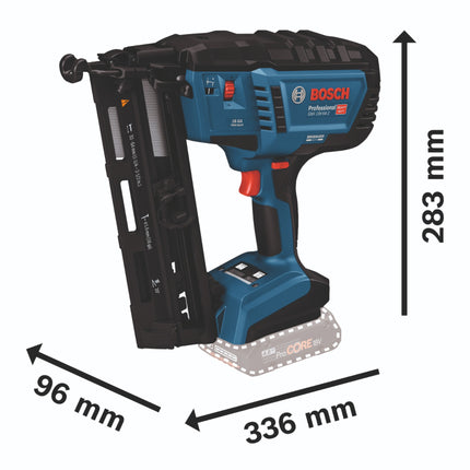 Bosch GNH 18V-64-2 Chiodatrice professionale a batteria per legno 18 V 1,6 x 32 - 64 mm senza spazzole + L-Boxx ( 0601482101 ) - senza batteria, senza caricabatterie