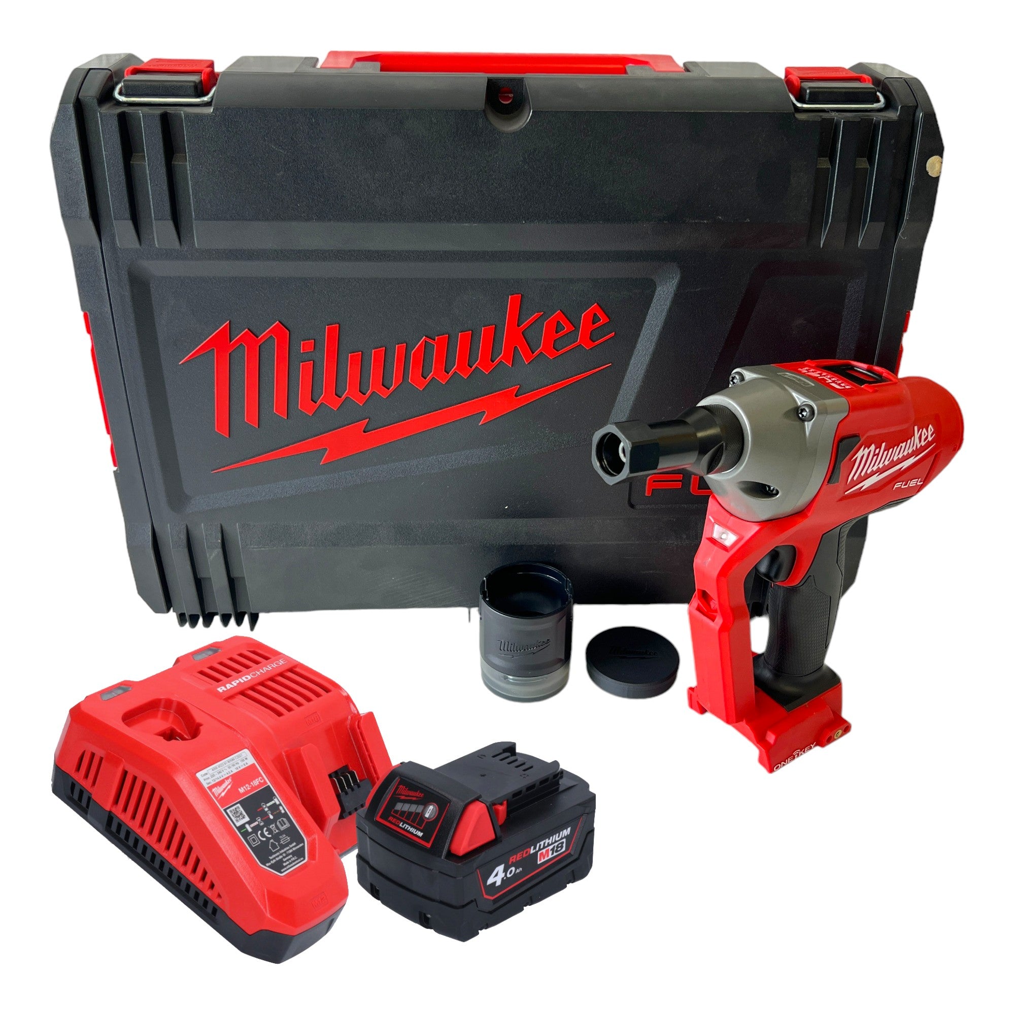 Milwaukee M18 ONEFLT 401X Akku Schliessringbolzensetzgeraet 18 V 4 8 6 4 9 53 mm 1x Akku 4 0 Ah Ladegeraet HD Box 0 - toolbrothers