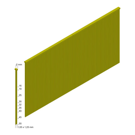 Prebena PROFI-J-BOX chiodi a testa ribaltabile Brads 25 / 32 / 40 / 50 mm 12500 pz. zincati temprati