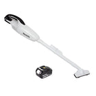 Aspiratore a batteria Makita DCL 180 T1 W 18 V bianco + 1x batteria ricaricabile 5,0 Ah - senza caricabatterie