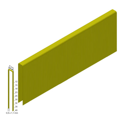 Graffe Prebena PROFI-ES-BOX tipo E 26 / 32 / 40 mm 7000 pz. acciaio zincato temprato