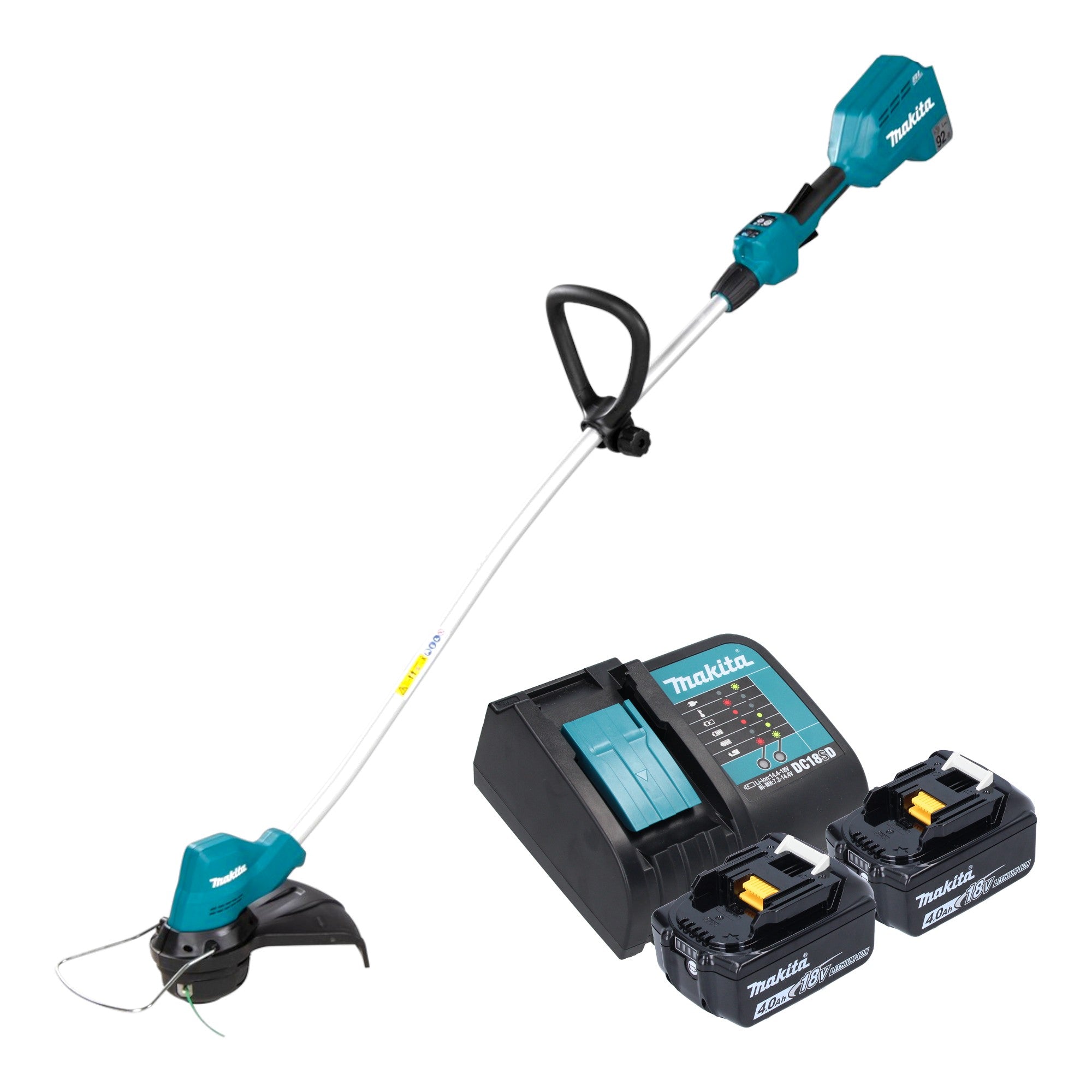 Makita DUR 189 SM2 Akku Rasentrimmer 18 V 300 mm Brushless 2x Akku 4 0 Ah Ladegeraet 0 - toolbrothers
