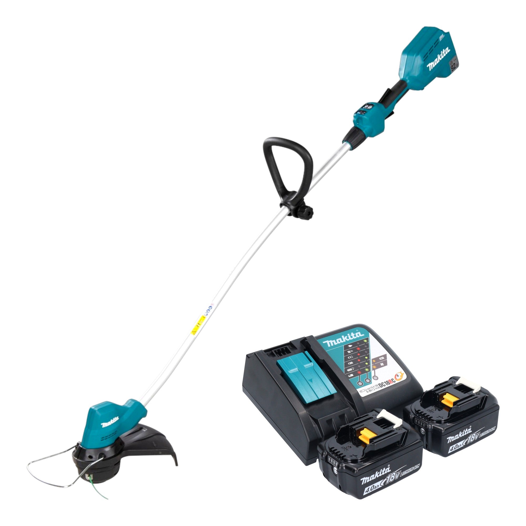 Makita DUR 189 RM2 Akku Rasentrimmer 18 V 300 mm Brushless 2x Akku 4 0 Ah Ladegeraet 0 - toolbrothers