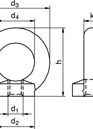 Ecrou annulaire DIN 582 ( 5000615132 ) Filetage M10 électro-galvanisé