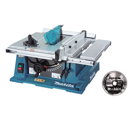 Makita Tischkreissäge 2704 1650 W mit Winkeleinstellung + Makita Sägeblatt 260 mm 40 Zähne + Makita MAKBLADE Kreissägeblatt für Holz 260 mm 60 Zähne - Toolbrothers