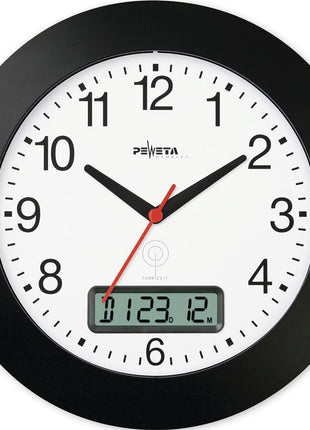 Reloj de pared (9106486631) reloj radiocontrol plastico negro numeros