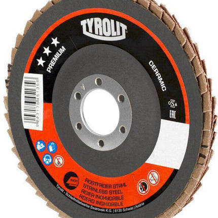 Disco lamellare Tyrolit PREMIUM CERAMIC ( 8000758789 ) Ø 125 mm grana 40 dritta