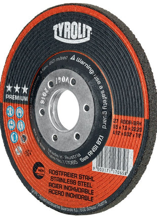 Disco abrasivo Tyrolit PREMIUM (8000756163) D125xS4mm grano 30 diámetro 22,23 mm