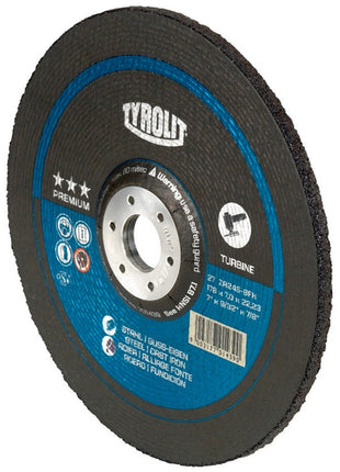 Tyrolit disque à ébarber PREMIUM T-GRIND ( 8000758433 ) D125xS7mmgranulation 24 alésage 22,23 mm