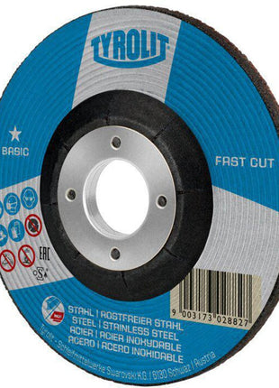 Disque abrasif Tyrolit BASIC FASTCUT (8000757704) D230xS6mm grain 30 alésage 22,23 mm