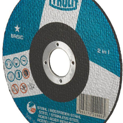 Disco da taglio Tyrolit BASIC ( 8000757601 ) D125x1,6mm foro diritto 22,23 mm