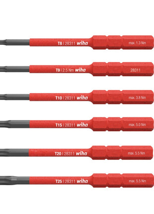 Wiha Bit Set slimBit electric VDE Torx Satz 6 - teilig in praktischer Box ( 42210 ) - Toolbrothers