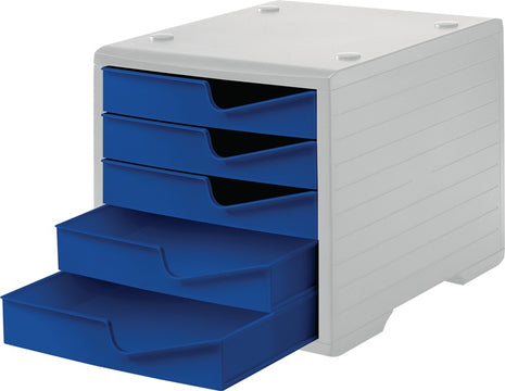 styro Ablagebox ( 9000493474 ) 5 Schubladen grau/blau