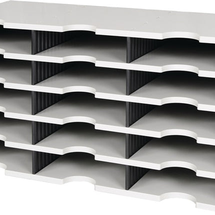 vassoio di smistamento styro Trio ( 9000493277 ) 15 scomparti in polistirolo grigio/nero
