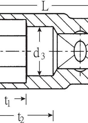 Stahlwille Steckschlüsseleinsatz 456 10 ( 8000334522 ) 3/8 ″ 6 kant Länge 27 mm