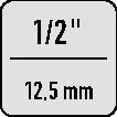 Inserto de llave de vaso Stahlwille 50 (4000826355) 1/2″ 12 puntas longitud 38 mm