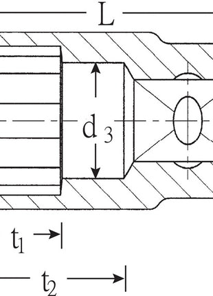 Inserto de llave de vaso Stahlwille 52 (8000334438) 1/2″ longitud hexagonal 47 mm