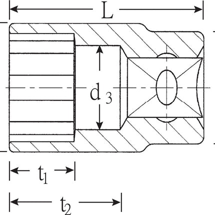 Presa Stahlwille 52 ( 8000334439 ) 1/2 ″ esagono lunghezza 52 mm