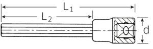 Stahlwille Douille 1054/2054 ( 8000333128 ) 1/2 ″ 6 pans longueur 120 mm