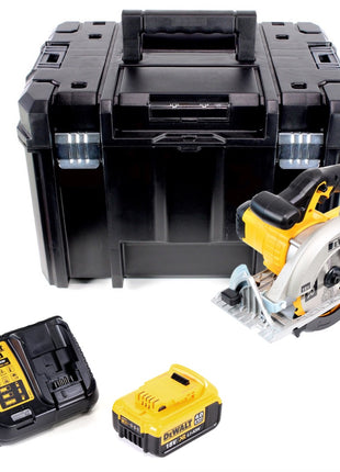 DeWalt DCS 391 M1 Akku Kreissaege 18V 165 mm 1x Akku 4 0Ah Ladegeraet Saegeblatt TSTAK 1 - toolbrothers