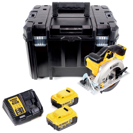 DeWalt DCS 391 M2 Akku Kreissaege 18V 165 mm 2x Akku 4 0Ah Ladegeraet Saegeblatt TSTAK 1 - toolbrothers