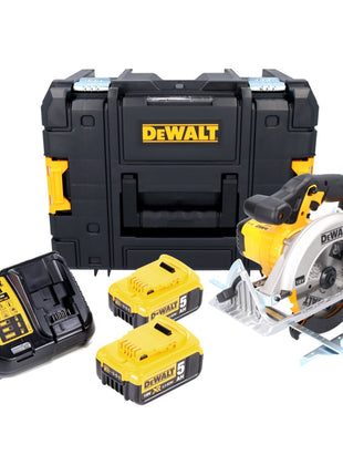 DeWalt DCS 391 P2 Akku Handkreissäge 18 V 165 mm + 2x Akku 5,0 Ah + Ladegerät + TSTAK - Toolbrothers