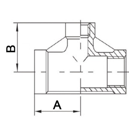 Raccordo a T Springer EN 10226-1 ( 4000000049 ) NPS=1 ″ NPS2 3/4 ″