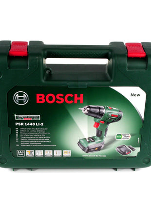 Bosch PSR 1440 Li-2 Akku Bohrschrauber Zwei-Stufen-Technologie im Transportkoffer + 1x 1,5 Ah Akku + Ladegerät ( 06039A3020 ) - Toolbrothers