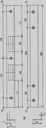 Frontale angolare di sicurezza Schnegel ( 3000259563 ) Lunghezza 300 mm Larghezza 25 mm Spessore 2 mm