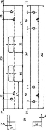 Gâche angulaire de sécurité Schnegel ( 3000259582 ) longueur 300 mm largeur 20 mm épaisseur 3 mm 006/912