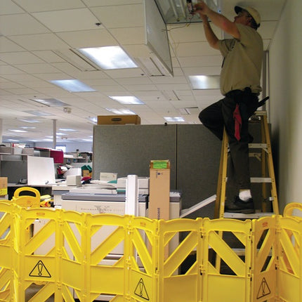 Griglia barriera Rubbermaid ( 9001477000 ) polietilene giallo mobile, 16 pz.