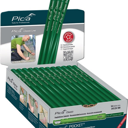 Matita per intagliatori in pietra Pica Classic 541 ( 4000871353 ) lunghezza 24 cm non temperata