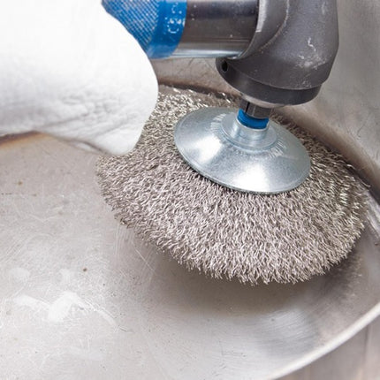 PFERD Kegelbürste KBU INOX ( 8000431753 ) Ø 70 mm Drahtstärke 0,2 mm 15000 min-¹